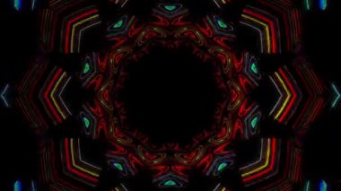 soyut çizgiler merkezde parlayan renkli ışık, siyah arkaplan