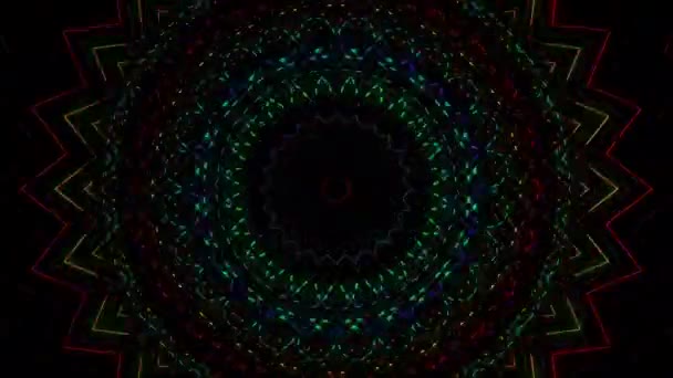 Modèle Kaléidoscope Abstrait Avec Des Couleurs Mandala Magique — Video