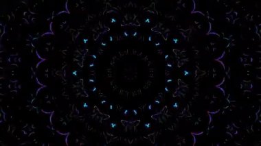 Soyut arka plan hareket eden çizgiler ve parlayan ışık noktaları. Çemberlerle canlandırma