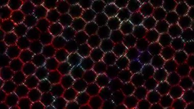 3D soyut parlak çizgiler, dalga, renkli, siyah arkaplan