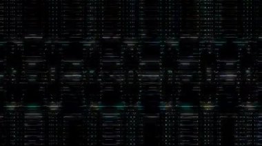 3D soyut parlak çizgiler, dalga, renkli, siyah arkaplan