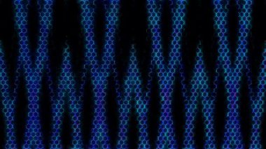 3D soyut parlak çizgiler, dalga, renkli, siyah arkaplan