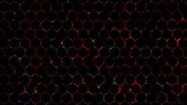 3D soyut parlak çizgiler, dalga, renkli, siyah arkaplan