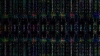 3D soyut parlak çizgiler, dalga, renkli, siyah arkaplan