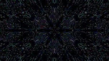 Soyut arka plan hareket eden çizgiler ve parlayan ışık noktaları. Çemberlerle canlandırma