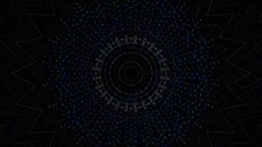 Soyut arka plan hareket eden çizgiler ve parlayan ışık noktaları. Çemberlerle canlandırma