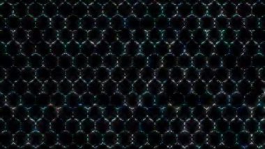 3D soyut parlak çizgiler, dalga, renkli, siyah arkaplan