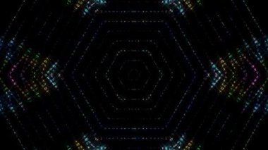 soyut çizgiler merkezde parlayan renkli ışık, siyah arkaplan