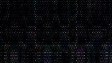 3D soyut parlak çizgiler, dalga, renkli, siyah arkaplan