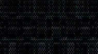 3D soyut parlak çizgiler, dalga, renkli, siyah arkaplan