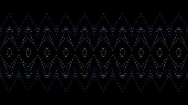 3D soyut parlak çizgiler, dalga, renkli, siyah arkaplan