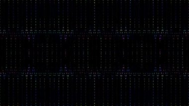 3D soyut parlak çizgiler, dalga, renkli, siyah arkaplan