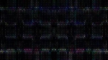 3D soyut parlak çizgiler, dalga, renkli, siyah arkaplan