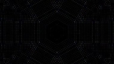 3D soyut parlak çizgiler, dalga, renkli, siyah arkaplan