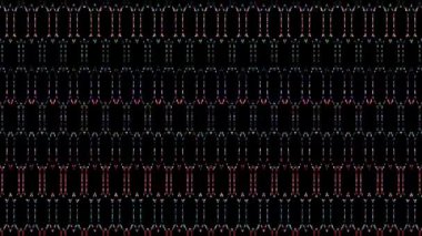 3D soyut parlak çizgiler, dalga, renkli, siyah arkaplan