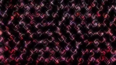 3D soyut parlak çizgiler, dalga, renkli, siyah arkaplan