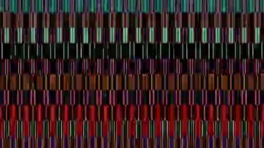 3D soyut parlak çizgiler, dalga, renkli, siyah arkaplan