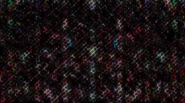 3D soyut parlak çizgiler, dalga, renkli, siyah arkaplan