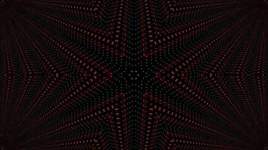 3D soyut parlak çizgiler, dalga, renkli, siyah arkaplan
