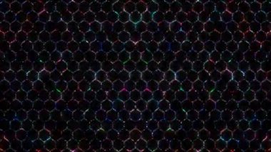 3D soyut parlak çizgiler, dalga, renkli, siyah arkaplan