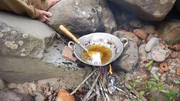 Pimentão Vermelho Com Especiarias Ferramentas Para Cozinhar Tradicional — Vídeo de Stock