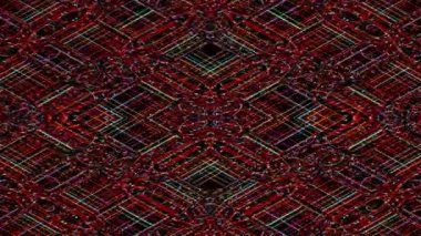 3D soyut parlak çizgiler, dalga, renkli, siyah arkaplan