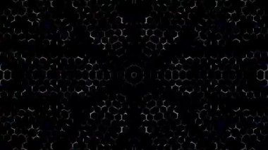 Soyut arka plan hareket eden çizgiler ve parlayan ışık noktaları. Çemberlerle canlandırma