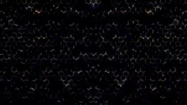 3D soyut parlak çizgiler, dalga, renkli, siyah arkaplan