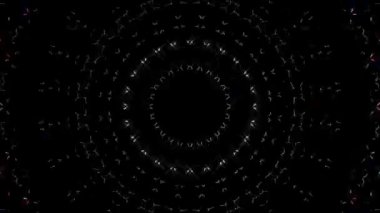 Soyut arka plan hareket eden çizgiler ve parlayan ışık noktaları. Çemberlerle canlandırma