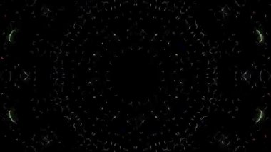 Soyut arka plan hareket eden çizgiler ve parlayan ışık noktaları. Çemberlerle canlandırma