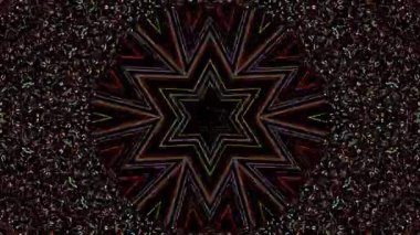 3D soyut parlak çizgiler, dalga, renkli, siyah arkaplan