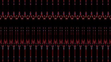 3D soyut parlak çizgiler, dalga, renkli, siyah arkaplan