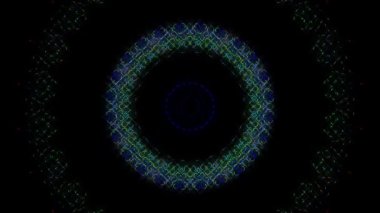 Soyut arka plan hareket eden çizgiler ve parlayan ışık noktaları. Çemberlerle canlandırma