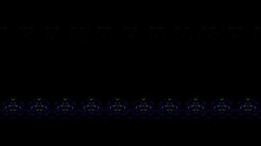 3D soyut parlak çizgiler, dalga, renkli, siyah arkaplan