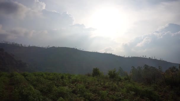 Hermoso Paisaje Natural Montaña Panorama Natural Colinas Con Bosque Árboles — Vídeos de Stock