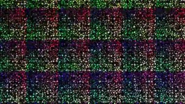 3D shining bright dots set colorful line wave motion, on black background