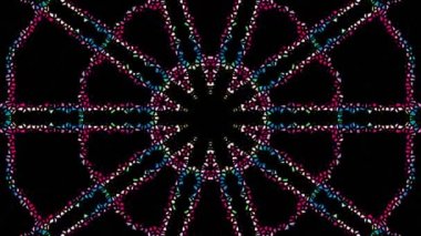 Soyut arka plan hareket eden çizgiler ve parlayan ışık noktaları. Çemberlerle canlandırma