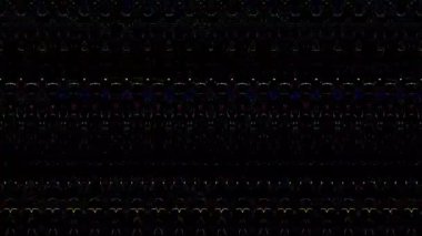 3D parlak çizgiler, dalga hareketini ayarlayın, renk dolu, siyah arkaplan üzerinde