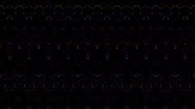 3D parlak çizgiler, dalga hareketini ayarlayın, renk dolu, siyah arkaplan üzerinde