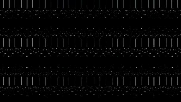 Leuchtende Helle Linien Setzen Wellenbewegungen Gang Farbe Voll Auf Schwarzem — Stockvideo
