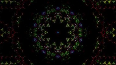 Soyut arka plan hareket eden çizgiler ve parlayan ışık noktaları. Çemberlerle canlandırma