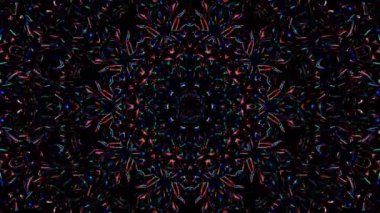 Soyut arka plan hareket eden çizgiler ve parlayan ışık noktaları. Çemberlerle canlandırma