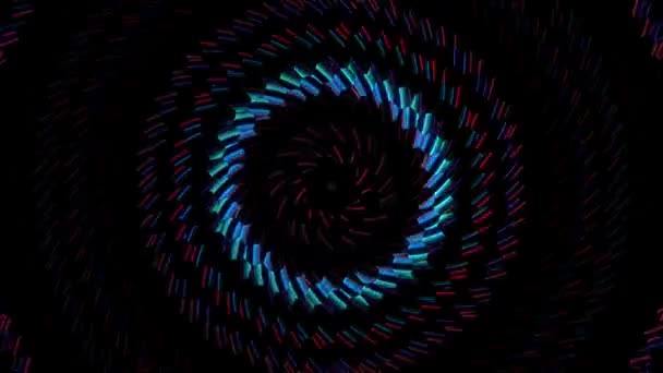 抽象的背景 移动条纹 闪烁着闪光的亮点 圆形动画 — 图库视频影像