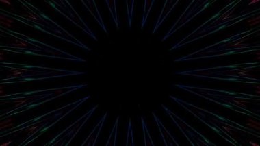 Siyah arkaplandaki renkli çizgilerle ince hareketleri düzenleyen, parıldayan, parlak güzel videolar.