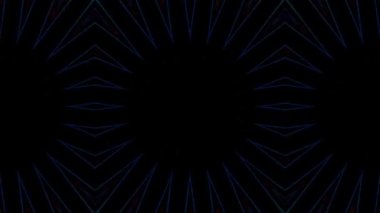 3D shining bright dots set colorful line wave motion, on black background