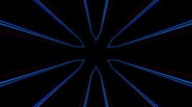 3D shining bright dots set colorful line wave motion, on black background