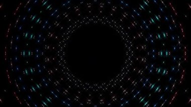 Soyut arka plan hareket eden çizgiler ve parlayan ışık noktaları. Çemberlerle canlandırma