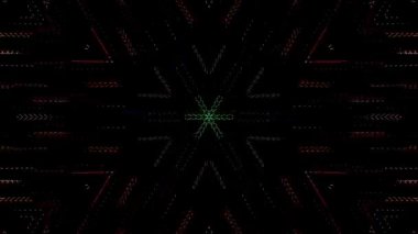 Soyut arka plan hareket eden çizgiler ve parlayan ışık noktaları. Çemberlerle canlandırma