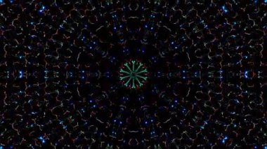 Soyut arka plan hareket eden çizgiler ve parlayan ışık noktaları. Çemberlerle canlandırma