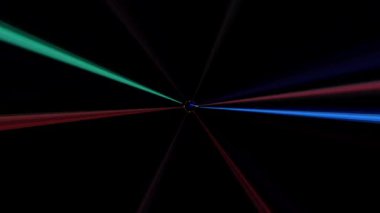 3D soyut parlak çizgiler, dalga, renkli, siyah arkaplan